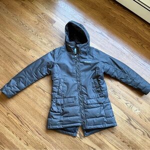 Columbia Gray Mid-Length Puffer Jacket